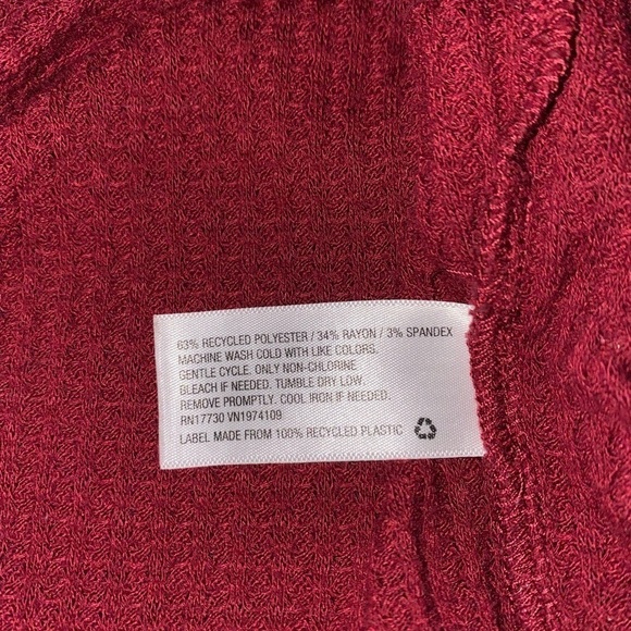 Wild Fable Waffle Knit Round Neck Relaxed Fit Women Shirt Size Large Comfort‎ - Picture 7 of 7